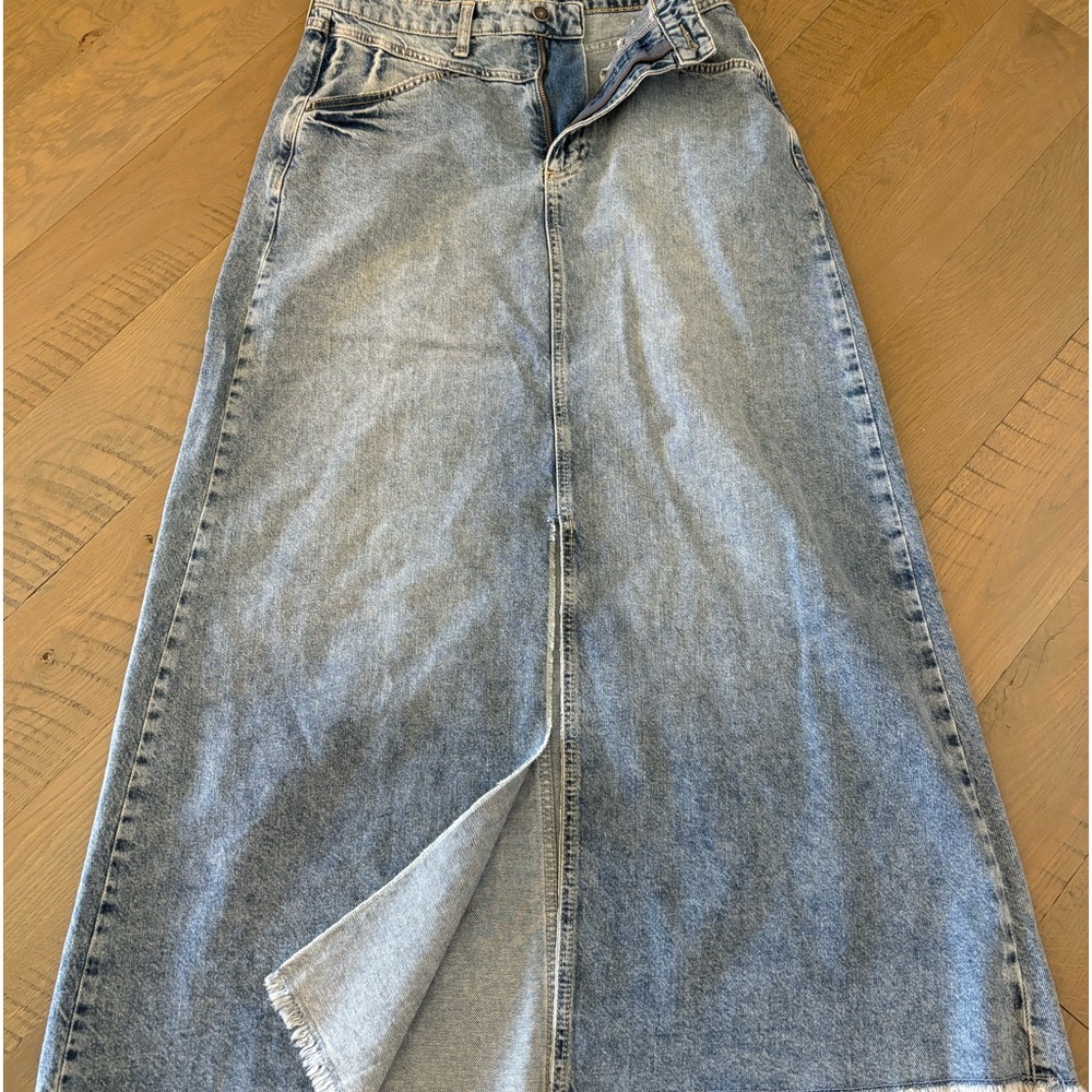 We The Free denim long skirt